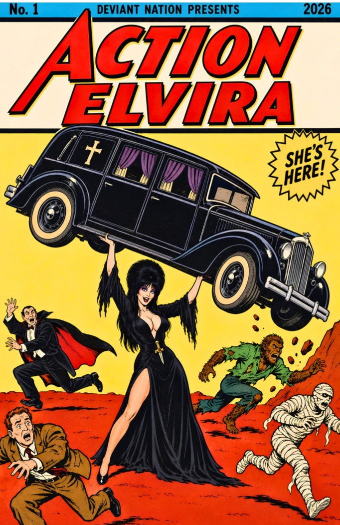 RISE: Elvira - Action Comics #1 Homage