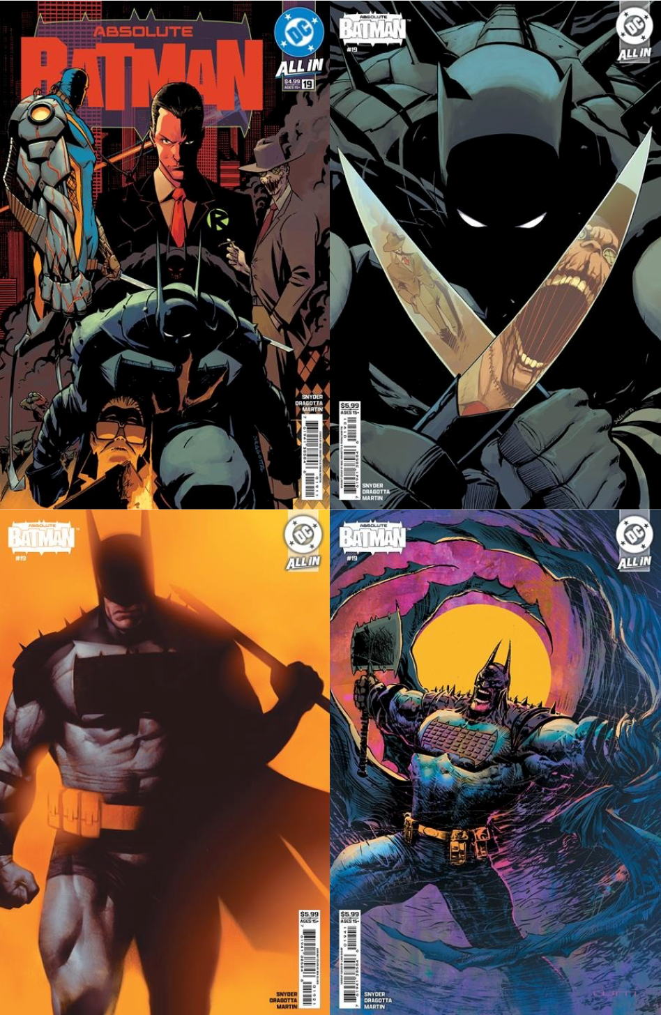 Absolute Batman #19 4 Book Set (A,B,C, & D)