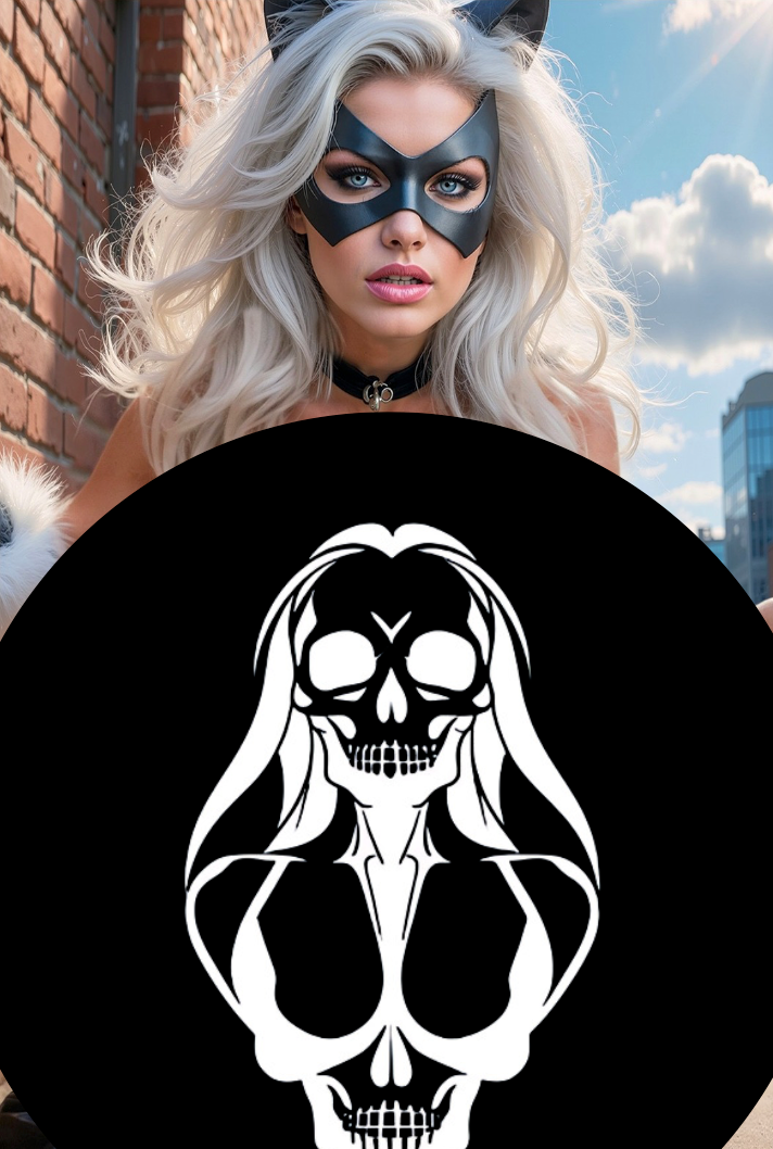Black Cat "E" - Double Sided