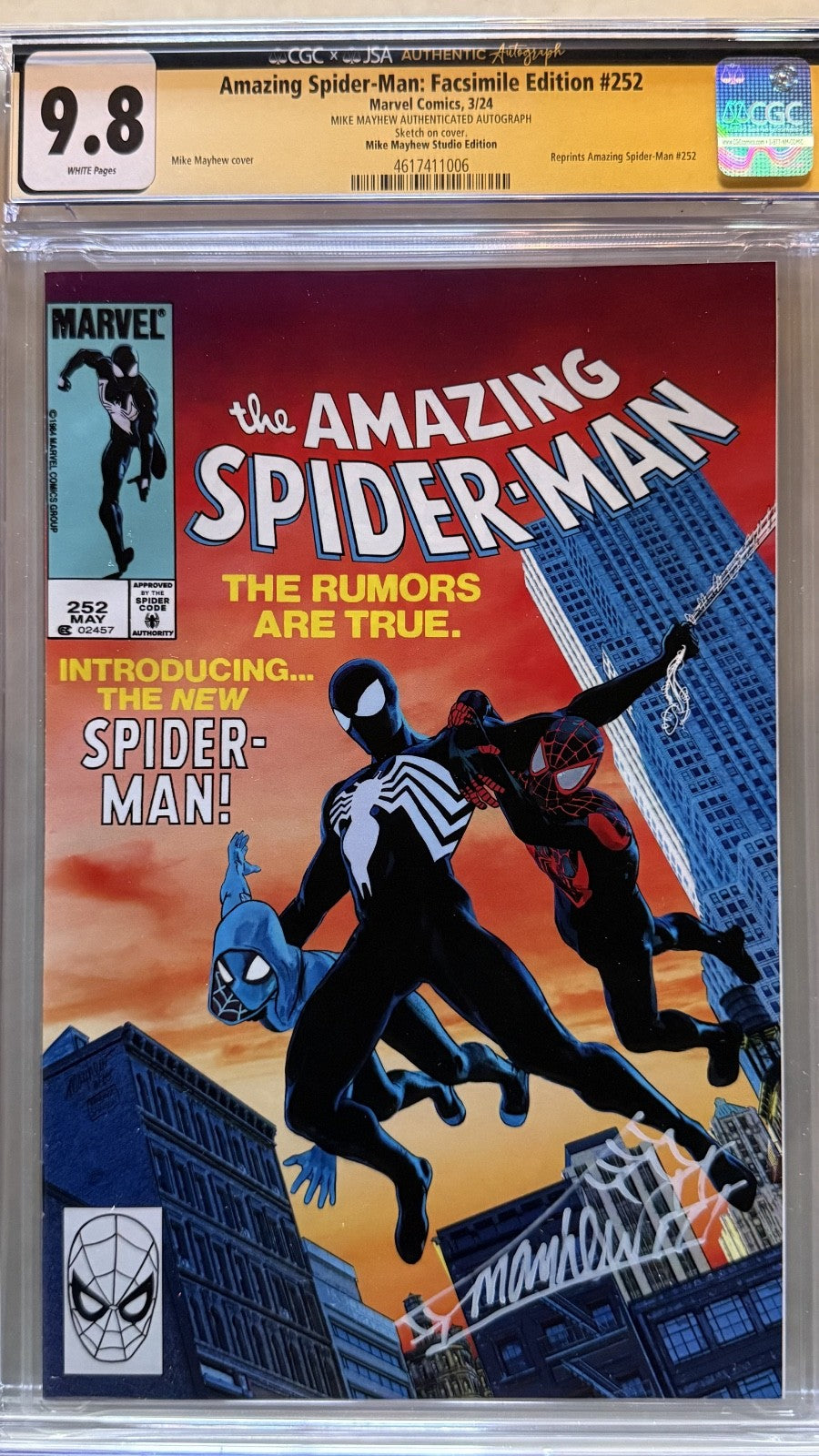 Amazing Spiderman Signed MAYHEW ( severe333 Listing )