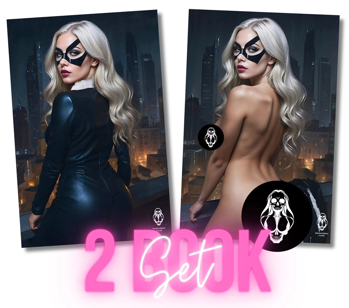 Black Cat B Double Sided Set (Naughty & Nice)