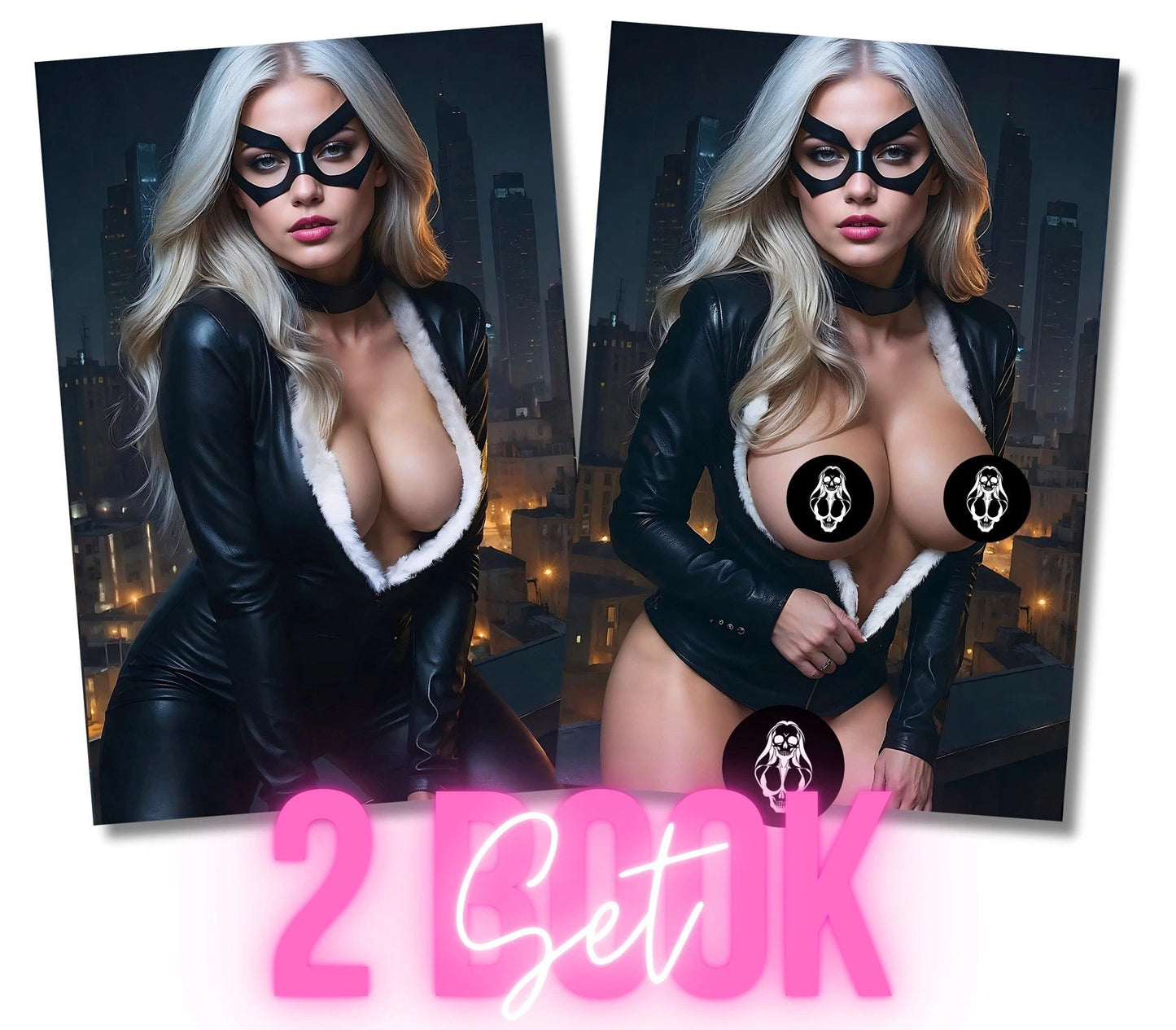 Black Cat B Double Sided Set (Naughty & Nice)
