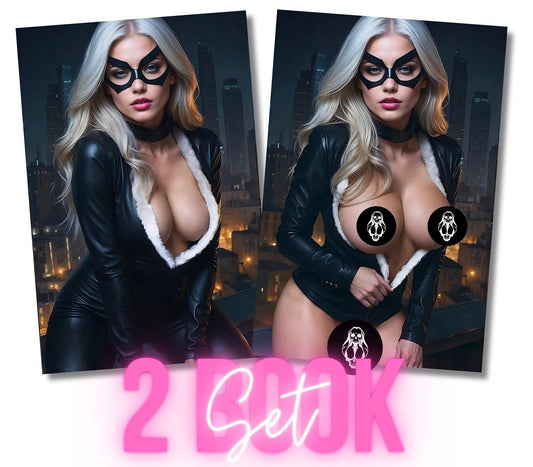 Black Cat B Double Sided Set (Naughty & Nice)